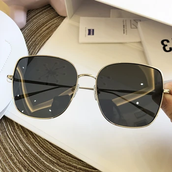 

QPeClou 2020 New Fashion Square Polarized Sunglasses Women Oversized Frame Mirror Sun Glasses Men Vintage Metal Oculos De Sol