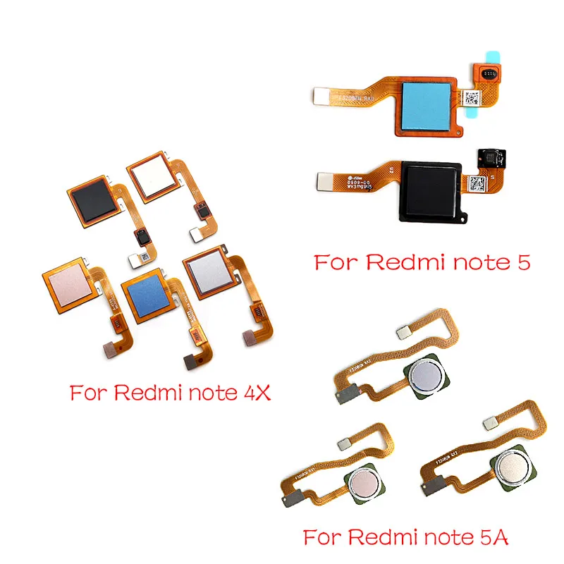 Домашний считыватель пальцев для Xiaomi Redmi Note 4 4X5 5A 3 Pro сканер отпечатков пальцев Главная кнопка гибкий кабель