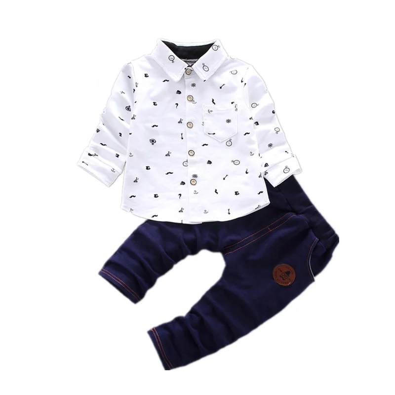 

Autumn Children Casual Clothes Baby Boys Girl Print Shirt Pants 2Pcs/sets Spring Kids Infant Clothing Toddler Fashion Sportswear