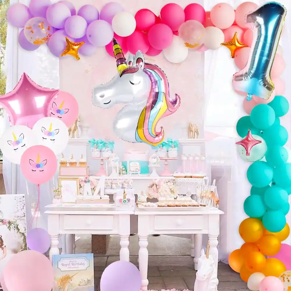 unicorn birthday party for 3 year old