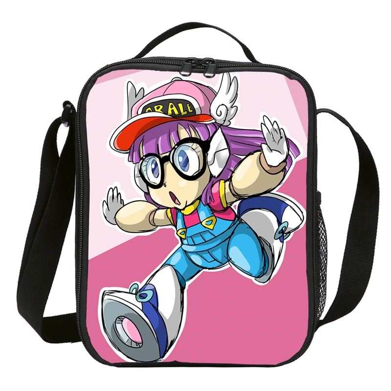 Мультфильм Dr. Slump Arale сумки для ланча для детей герметизирующий холодный теплый холст пикника плеча Handabg термальная переносная коробка для ланча Прямая поставка - Цвет: Фиолетовый