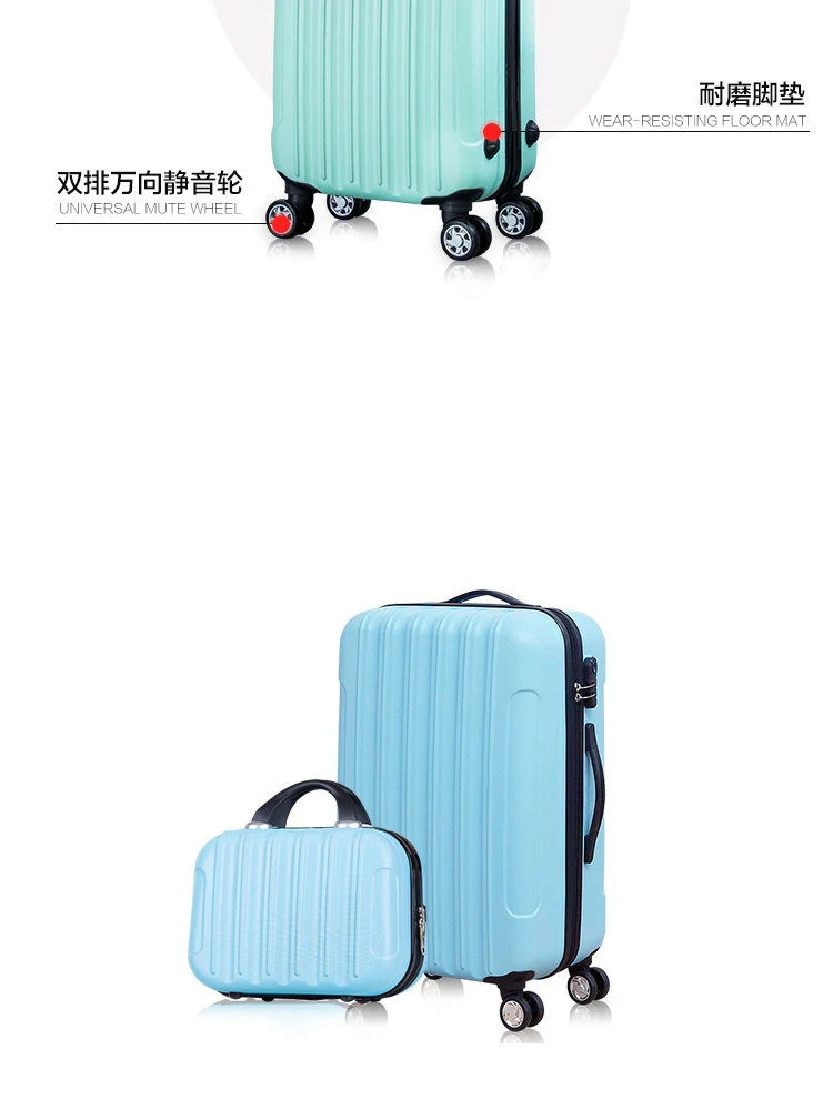 20''24/28 дюймов ABS чемодан на колесиках для путешествий, тележка, набор чемоданов, сумка для переноски багажа, Женский студенческий чемодан на колесиках, большой