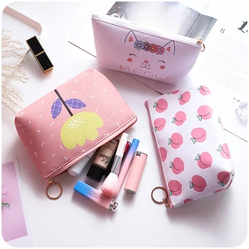 

Ins Makeup Package Woman Trumpet Cosmetics Accept Bag Portable With One Lovely Travel Toilets Package Will Capacity