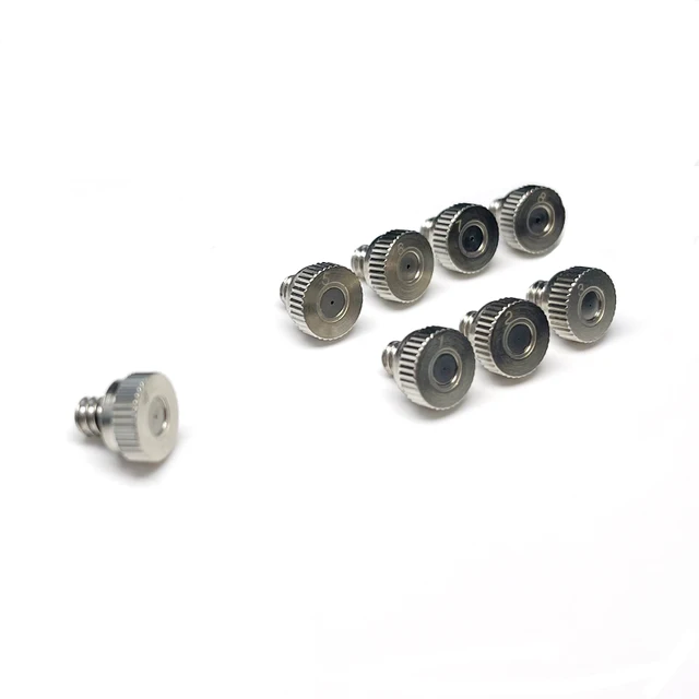 Nikkel Bevont Sárgaréz Making Fúvóka 0,1-0,5 Mm-Es Nyílás Menetes 10/24 "Alacsony Nyomású Ködfúvóka-Kissugárzási Rendszer Kültéri Hűtés - Image 3