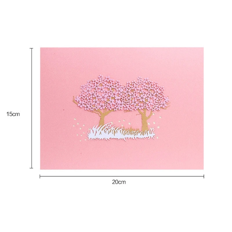  3D Pop Up Flowers Greeting Card Christmas Birthday New Year Invitation E65B - 4000265464590