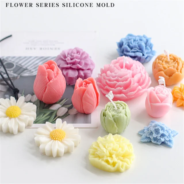 3d Beautiful Flower Rose Silicone Mold Bouquet  Silicone Mold Rose Flower  Soap - Cake Tools - Aliexpress