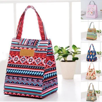 

New cooler lunch bag fashion ctue cat multicolor bags women waterpr hand pack thermal breakfast box portable picnic travel