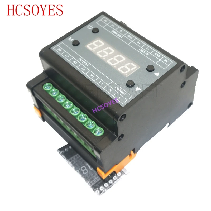 DMX302 led DMX triac регулятор яркости AC90V 240V выход 3 канала 1A/CH высоковольтный