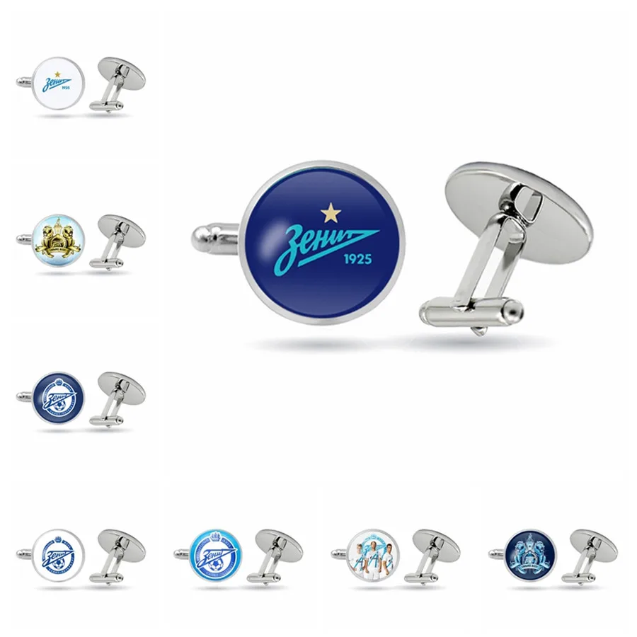 FC Zenit запонки держатель футбольный клуб 16 мм стекло из нержавеющей стали кабошон