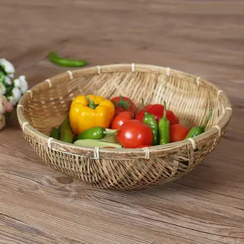 

New Storage Basket, Natural Handmade Bamboo Baskets Fruit and Vegetables Fruit Basket Fruit Basket