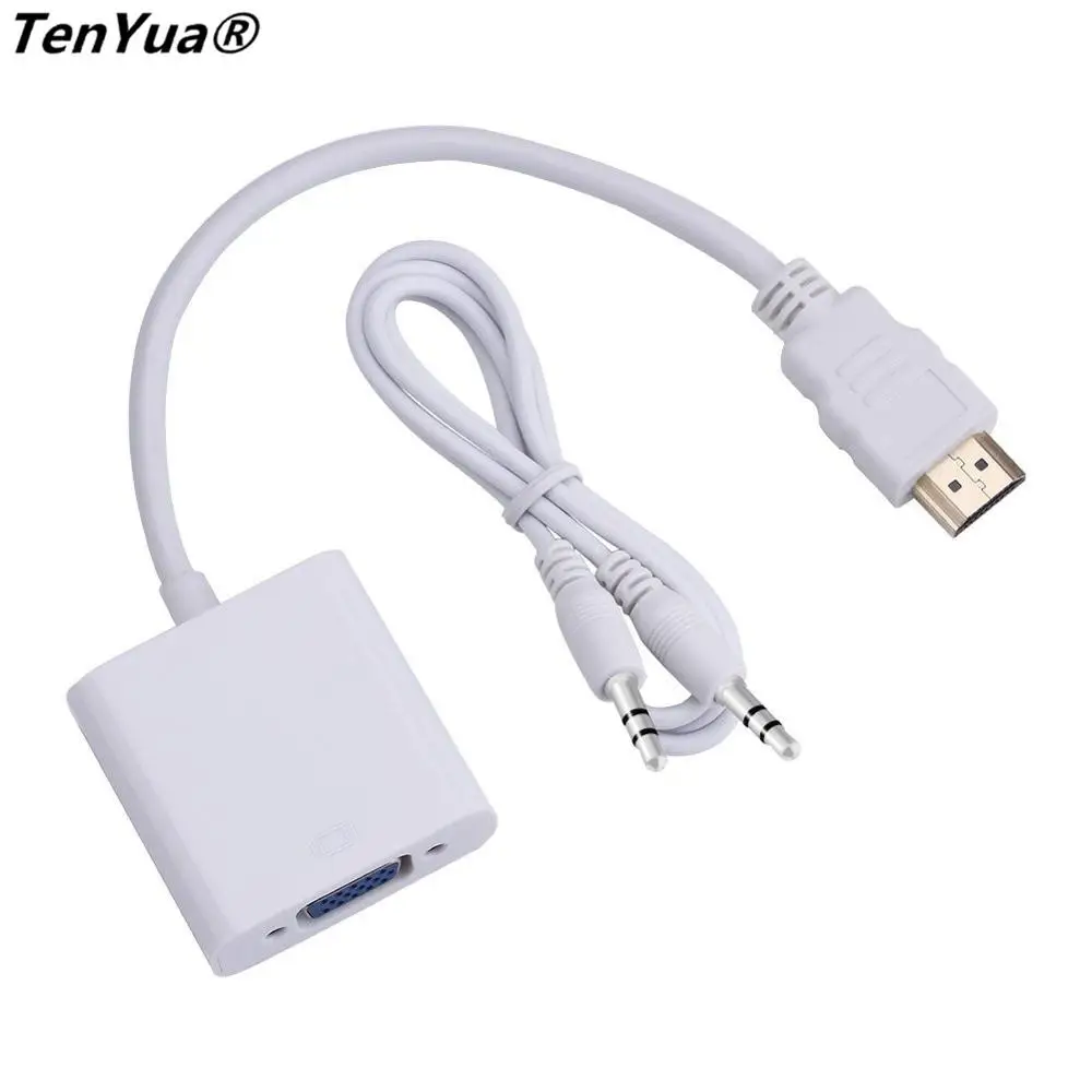 Адаптер HDMI в VGA видео кабель конвертер до 1080P от аналогового цифрового ПК, HDTV, dvd-плееров, ноутбуков