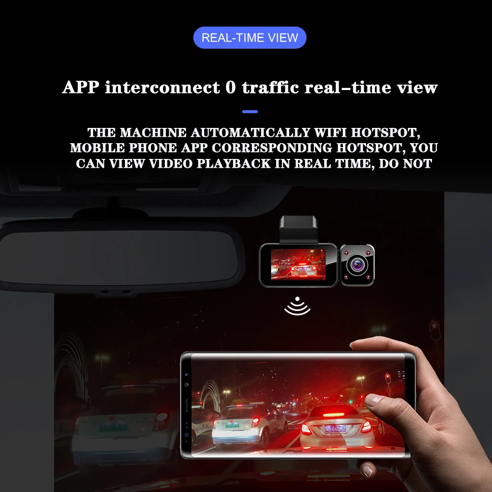 Aaba A12 1296P HD Dash Cam Автомобильная камера с WDR ночного видения Автомобильный