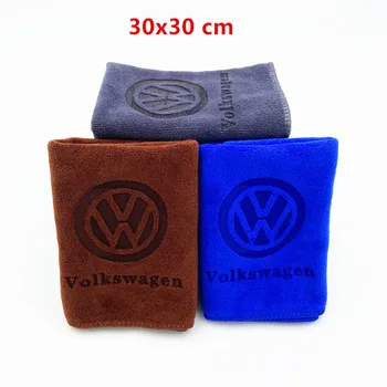 

Microfiber Car logo towel Car wash clean towel For VW Volkswagen Golf Polo Passat Tiguan Jetta Touran car accessories car style