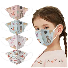 1-12 jahre Kinder Nette Gesicht Masken Mit Druck Staubdicht Wiederverwendung 4-schichten Meltblown-filter Masken Mascsrillas Filtro keine Dekoration