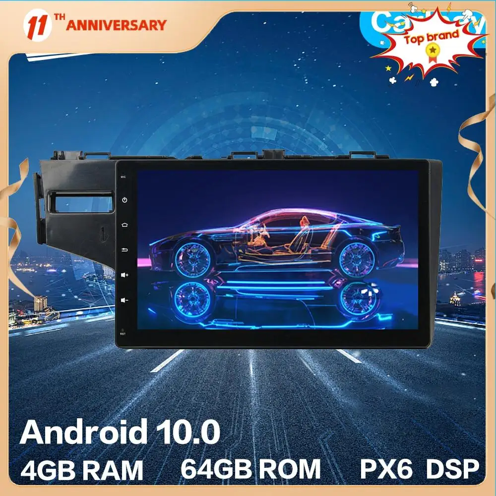 

Aotsr Android 10.0 4+64G Car Radio Player GPS Navigation Car Stereo Video Multimedia Player For HONDA FIT 2014 2015 DSP Carplay
