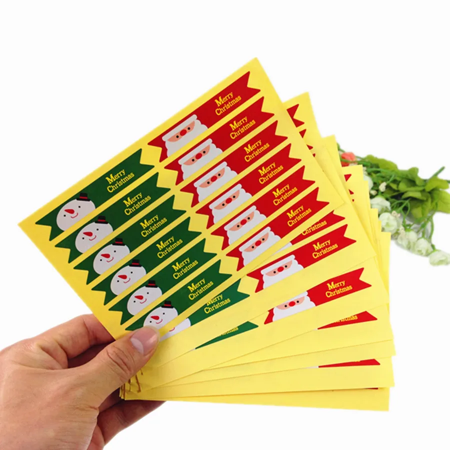 

120pcs/pack Snowman Older Merry Christmas DIY Irregular Paper Kids Stationery Stickers Sealing Sticker