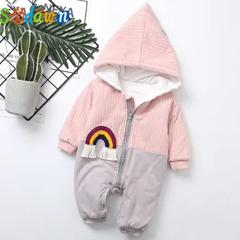 

Sodawn 2020 Cute Baby Romper Zipper Long Sleeve Cartoon Hooded Rompers Baby Clothes Birthday Party Jumpsuits