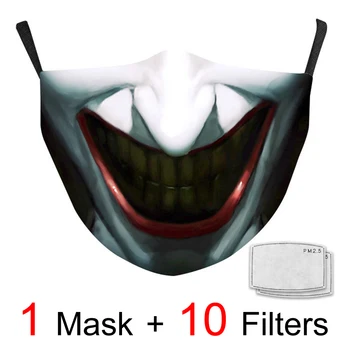 

Halloween Mask Reusable Dust-proof Face Masks Anime Characters Christmas Cosplay Masks Pattern Kids Adult Mascarillas Con Filtro