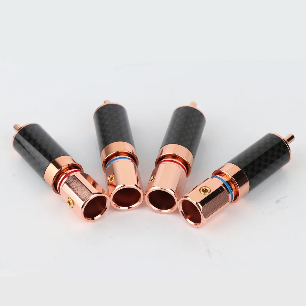 4 шт. R1741 Высокое качество позолоченный RCA аудио разъем закручивающийся штекер