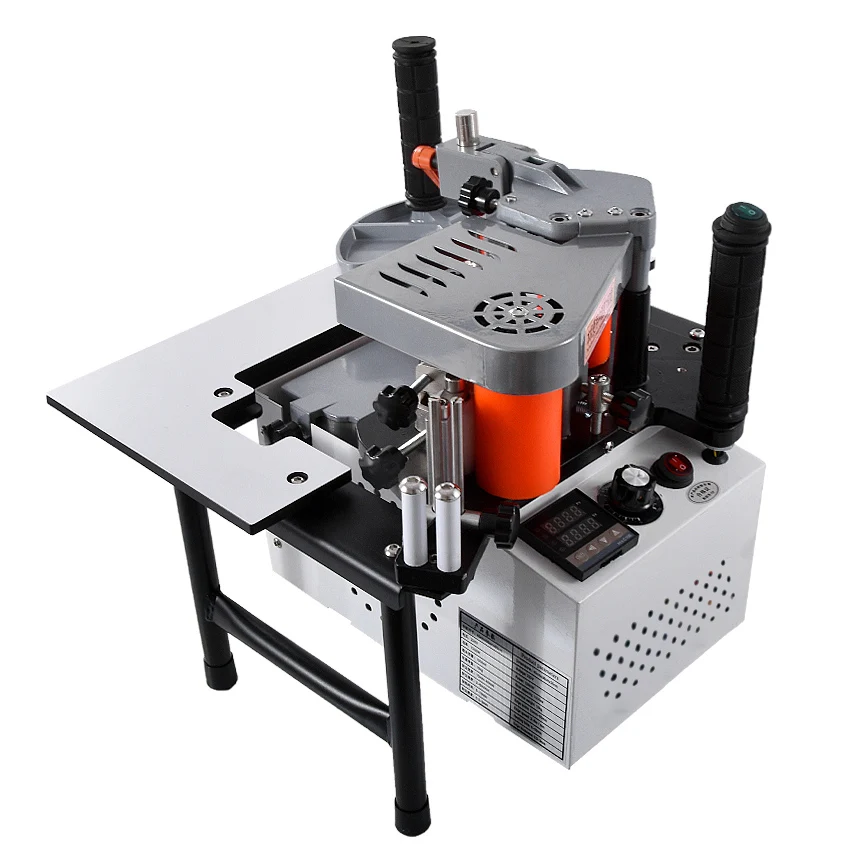 SC-40 Edge Banding Machine Portable Wood PVC Two-sided Gluing Edge Bander Tray Cut Adjustable Speed 110/200V 1200W 1000ml