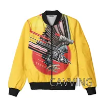 CAVVING 3D Printed  Judas Priest  Rock Band  Zipper Bomber Jackets Men Overcoat Mens Coat Zip Up Jackets for Women/Men 1