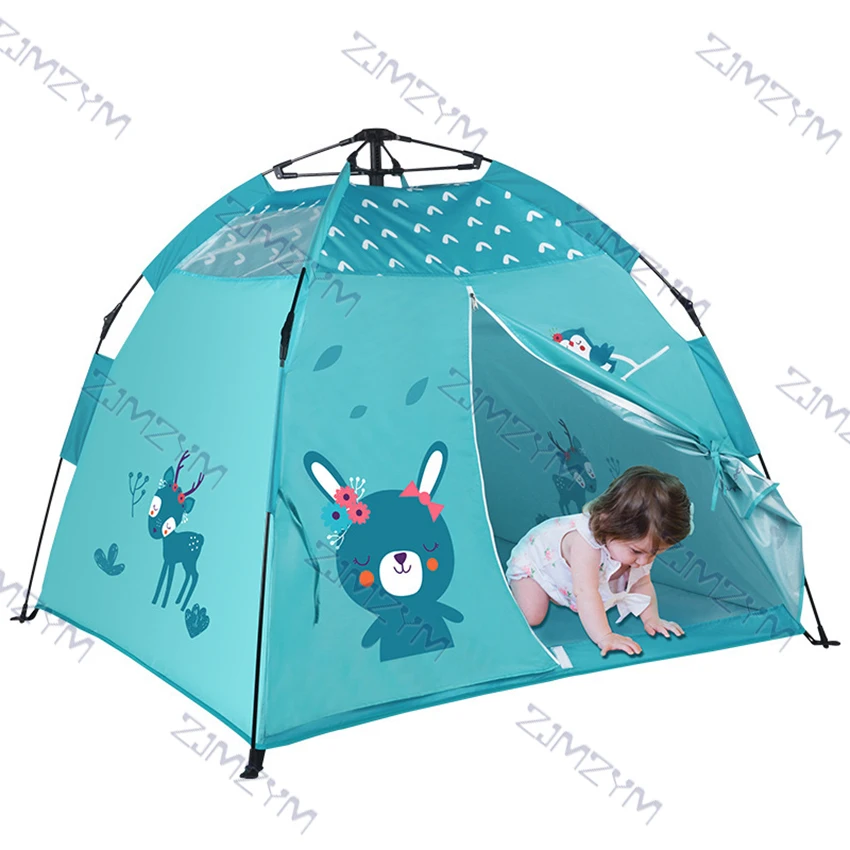 Foldable Children Tent Indoor and Outdoor Camping Dual-Purpose Tent For Kids Easy Installation Girls Doll House Boys Play Room