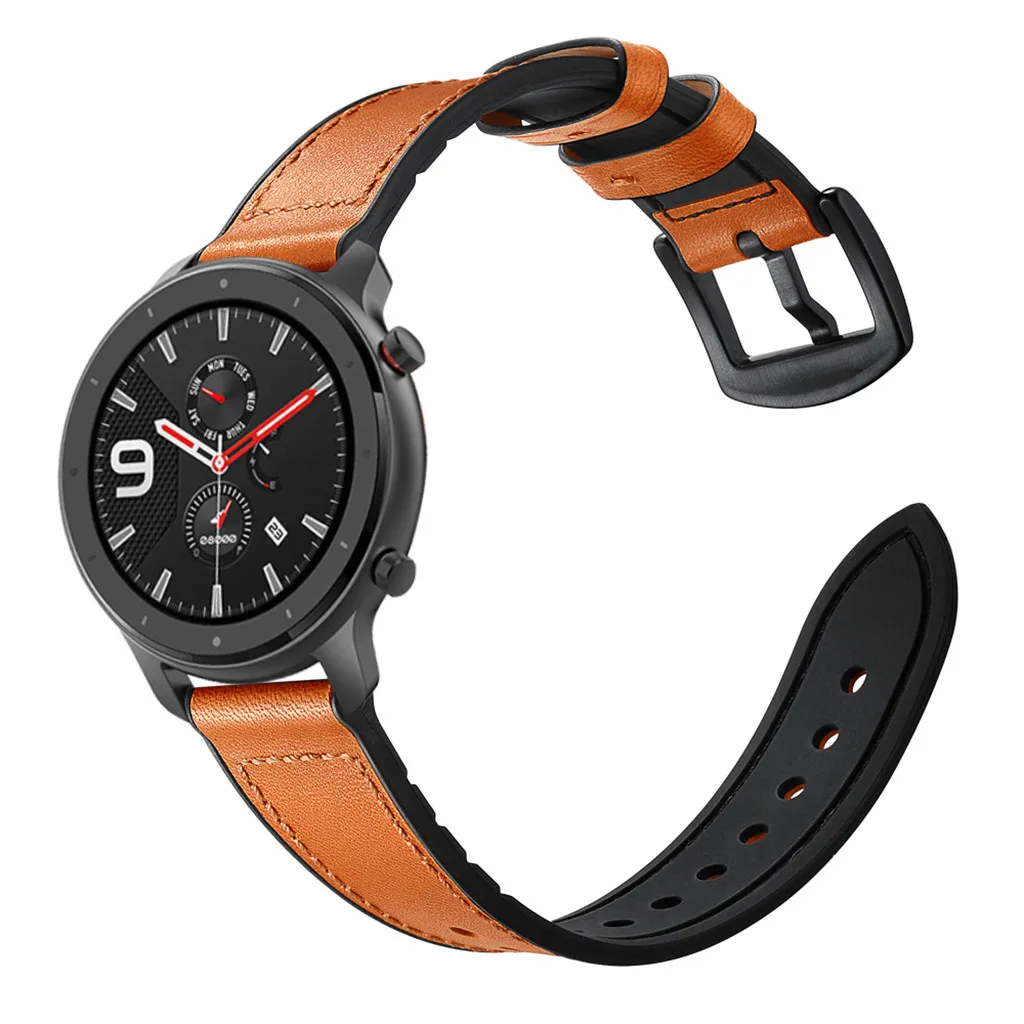 Для AMAZFIT GTR Смарт-часы 47 мм Бизнес молодой Премиум кожаный ремешок прочный ремешок на запястье подарок для женщин и мужчин аксессуары