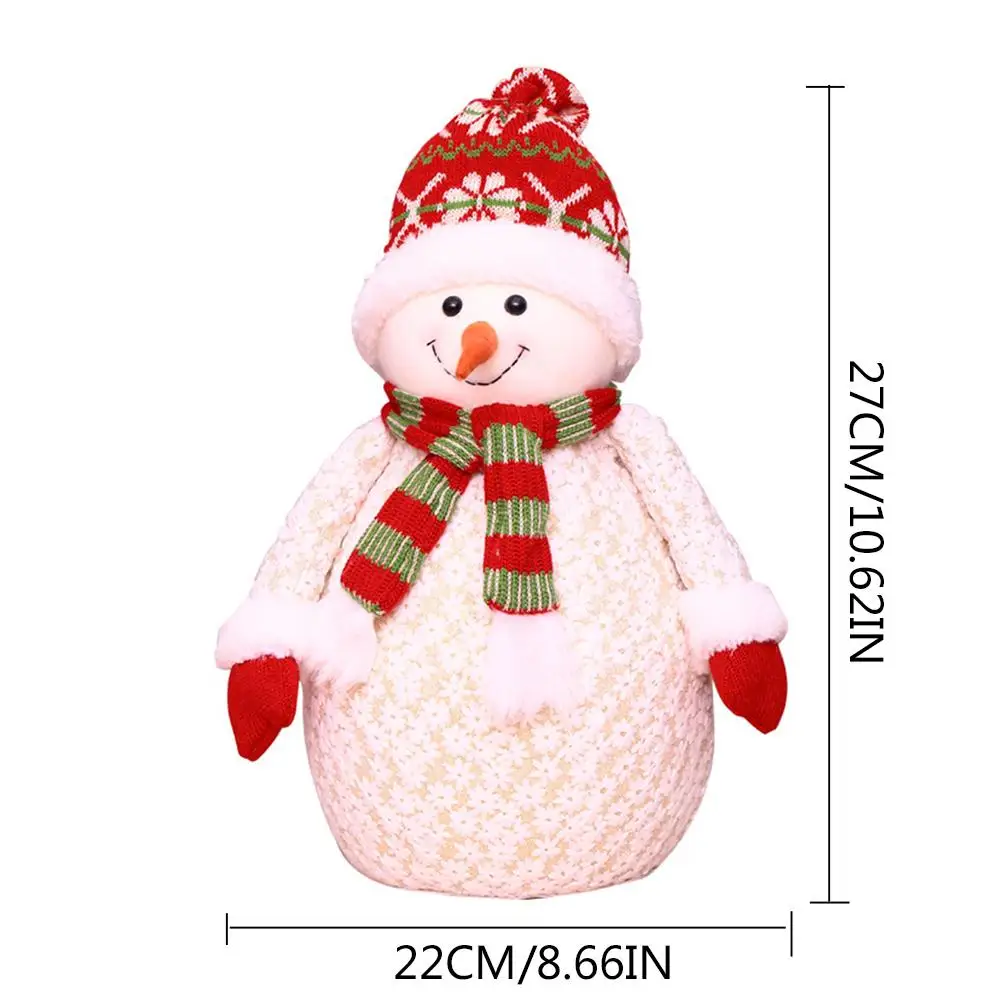 New Christmas Dolls Standing Posture Bear Snowman Doll Innovative Santa Snowman Decorations for Home Christmas Tree Decoration