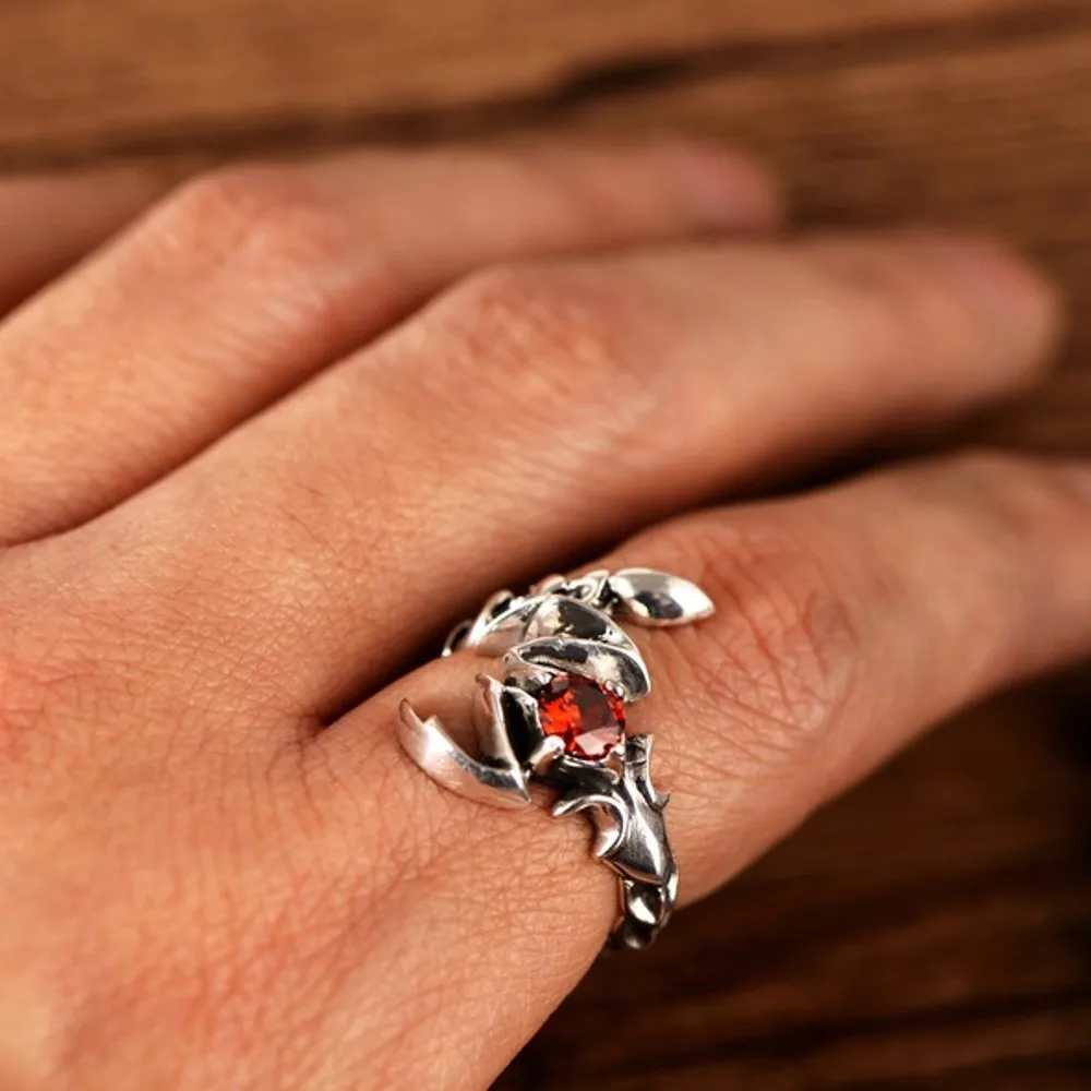 Мужское Открытое кольцо Скорпион из серебра s925 пробы 025321 Вт|open ring|925 sterling silver