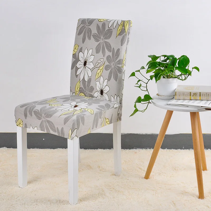 Bisque Flower Спандекс крышка стула эластичные столовый набор Крышка для банкета, свадьбы Ресторан отеля анти-грязный съемный housse де Фаэтон - Цвет: Bisque Flower