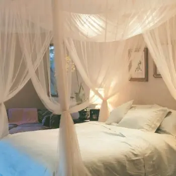 

Simple square mosquito net with doors open on all sides Summer anti-mosquito breathable lady sleeping mosquito net