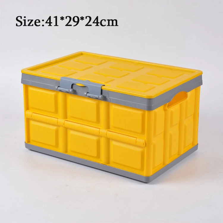 Новая Автомобильная сумка-Органайзер для багажника, складная переносная сумка для хранения инструментов, многофункциональные органайзеры для еды, Авто Складная Коробка для хранения - Название цвета: yellow-B