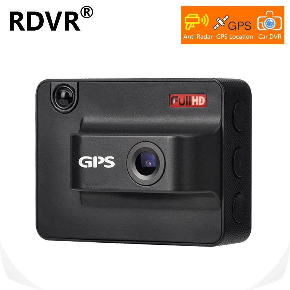 Видеорегистратор RDVR 3 в 1 комбинированная камера с обнаружением радаров GPS для