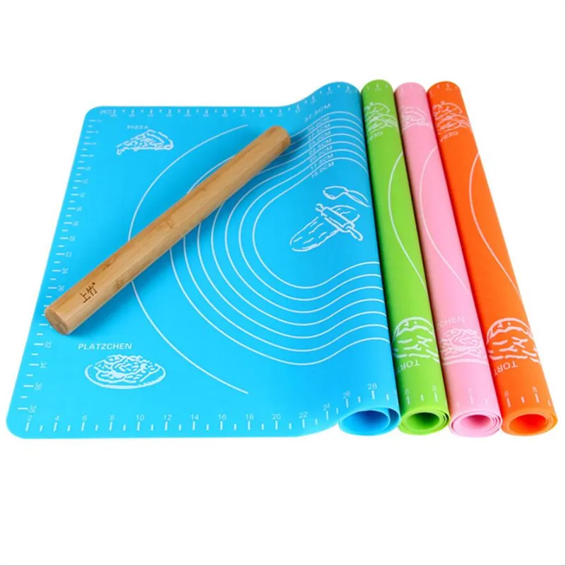 Kitchen Accessories Silicone Baking Mats Sheet Pizza Dough Non-Stick Maker Holder Pastry Cooking Tools