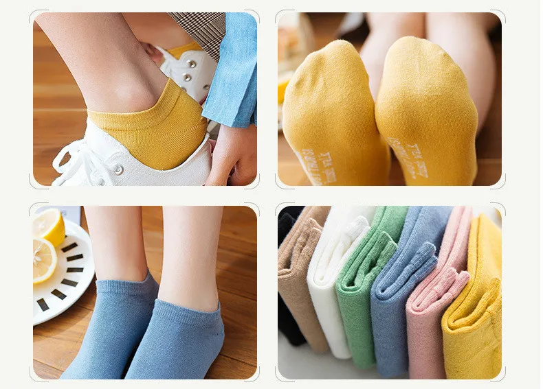 7 пар/лот, Еженедельные носки, женские невидимые носки с милыми буквами Kawail, корейский стиль, низкие милые носки без шоу