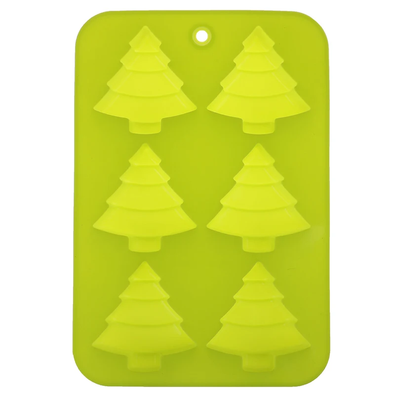 Прочная 3D форма рождественской елки, силиконовая форма для мыла, ручная работа, сделай сам, пудинг, желе, форма, высокое качество, кухонные аксессуары, легко чистить