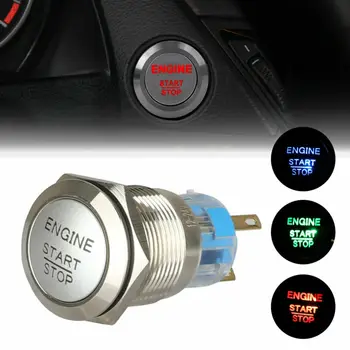 

12V 19mm Momentary LED Marine Car Stainless Horn Push Button Light Switch