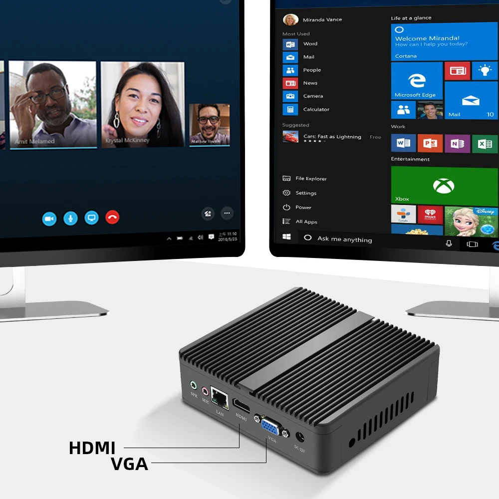 Fanless Mini Intel Core I5-5287u 4gb - 8gb Ram 128gb 256gb Ssd 300mbps Wifi Gigabit Ethernet Hdmi Vga Htpc Windows 10 Xcy pc - Imagem 5