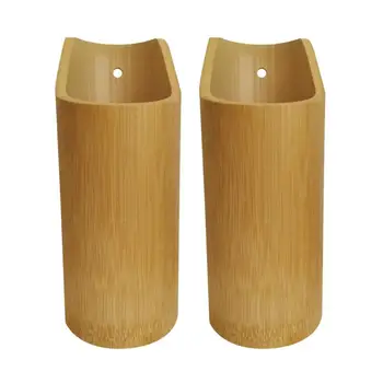 

2pcs Bamboo Chopsticks Holder Oblique Cutlery Organizer Drain Rack Kitchen Tableware Container