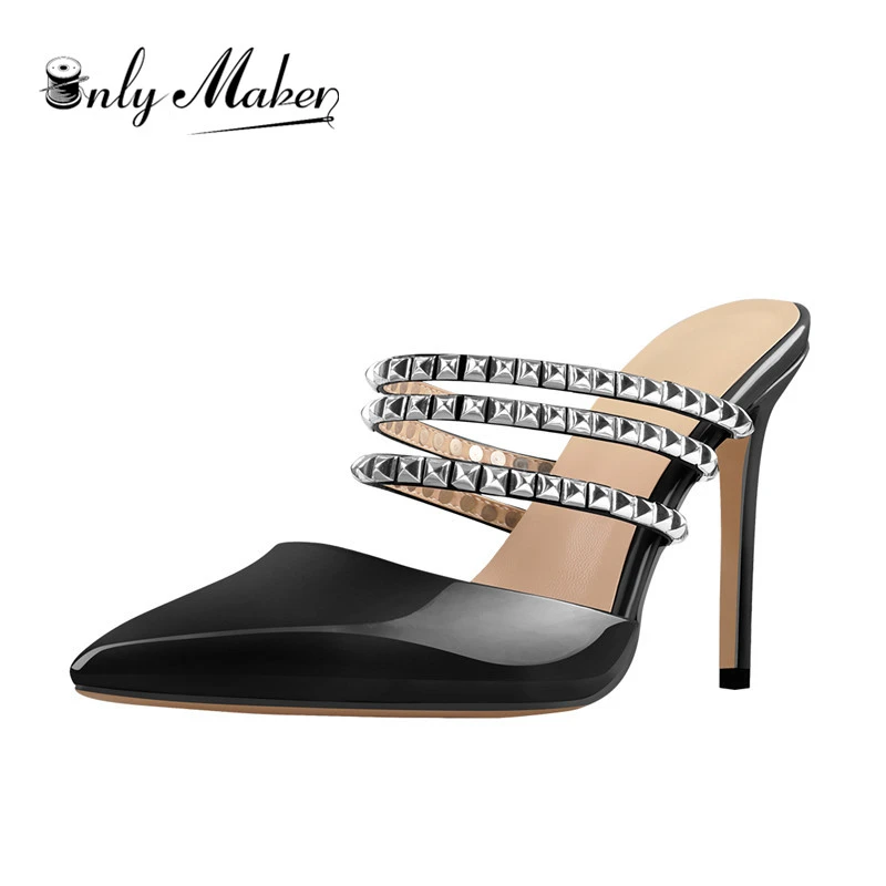 mule slippers with heel