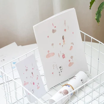 

9 Pcs/pack 3 Envelopes + 6 Sheets Paper Letters Travel Poet Plant Flower Envelope Letters Set Stationery School Office Gifts