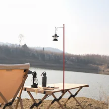 Outdoor Folding Camping Lamp Post Pole Desktop Fixing Detachable Lantern Stand Camping Tent Light Holder Hangers Aluminum Alloy