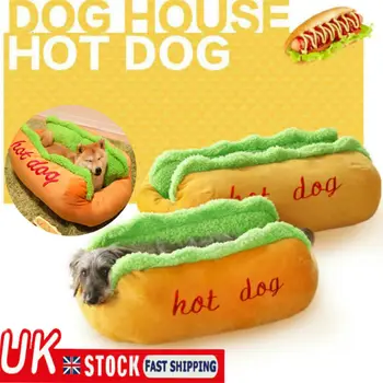

Funny Hot Dog Bed Winter Warm Pet House Creative Fashion Sofa Cushion Supplies Puppy Cat Soft Sleeping Mat Cozy Dogs Nest Kennel