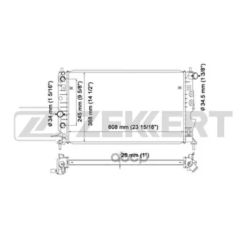

Radiator OHL. DV. Opel Vectra B 95-zekkert art. mk-1075