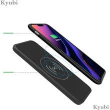 5000 мАч Зарядное устройство высокой мощности чехол для iphone 11 Pro Max внешняя портативная беспроводная зарядка для iphone 11 Pro роскошный 2 в 1
