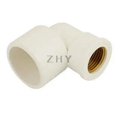 

1/2" PT Female Threaded 90 Degree Elbow Fitting Union Adapter Off White