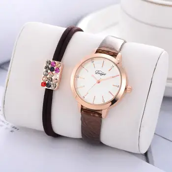 

WJ-7438 Watch Gift Set Rhinestone Bracelet Casual Sport Women Watches Quartz Clock Fashion Ladies Watch reloj mujer kol saati