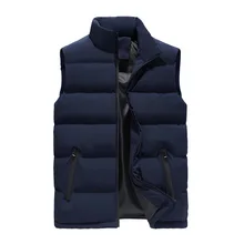 Большой размер мужской хлопковый жилет зимний Повседневный пуховый хлопковый жилет толстый теплый жилет мужская одежда логотип для изготовления