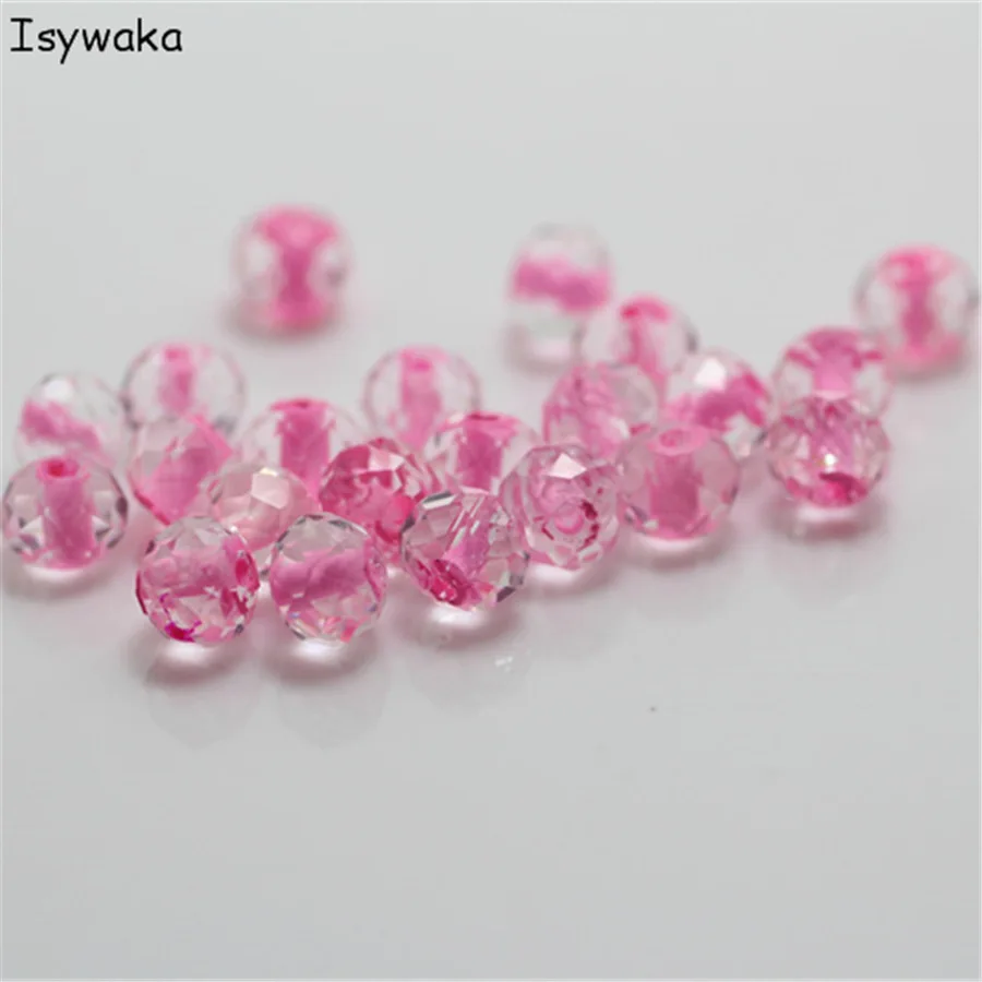 Продажа розовый внутри цвета 4*6 мм 300 шт Rondelle Австрия граненые Хрустальные