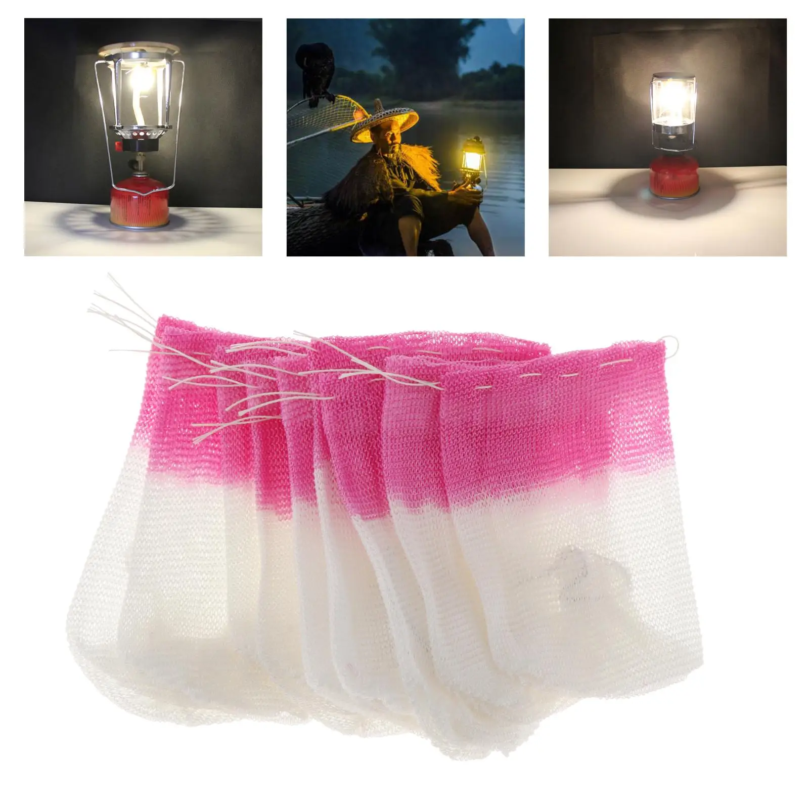 10pcs Universal Outdoor Camping Gas Lamp Mantle Lantern Replacement Mantles, Such as BL300-F1 Gas Lamp 2